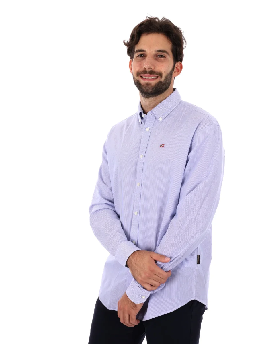 CAMICIA G-TERRA LS NAPAPIJRI DA UOMO BIANCO BLU - immagine 3