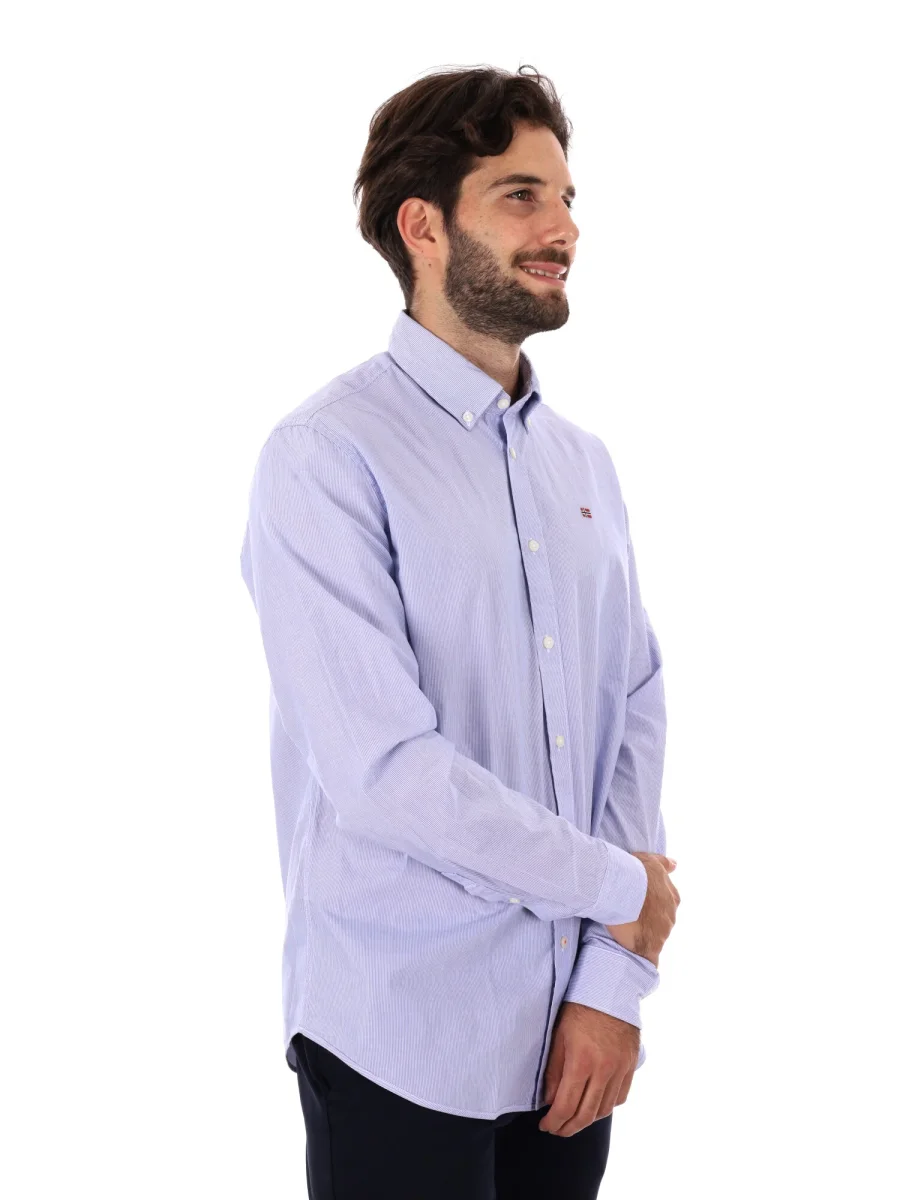 CAMICIA G-TERRA LS NAPAPIJRI DA UOMO BIANCO BLU - immagine 9