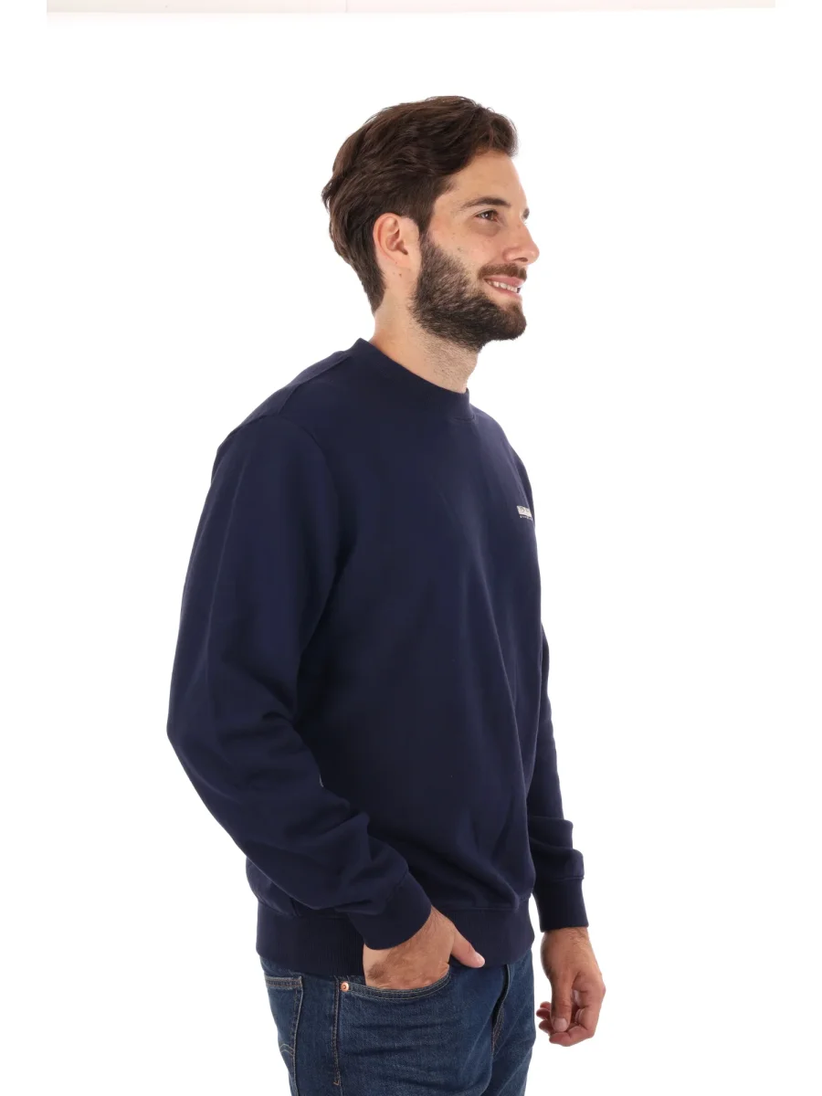 FELPA GIROCOLLO SMALLBOX NAPAPIJRI DA UOMO BLU - immagine 9