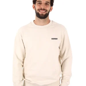 FELPA GIROCOLLO SMALLBOX NAPAPIJRI DA UOMO PANNA