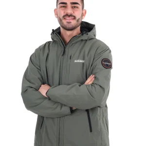 GIACCA CON CAPPUCCIO A-TUNDRA NAPAPIJRI DA UOMO VERDE