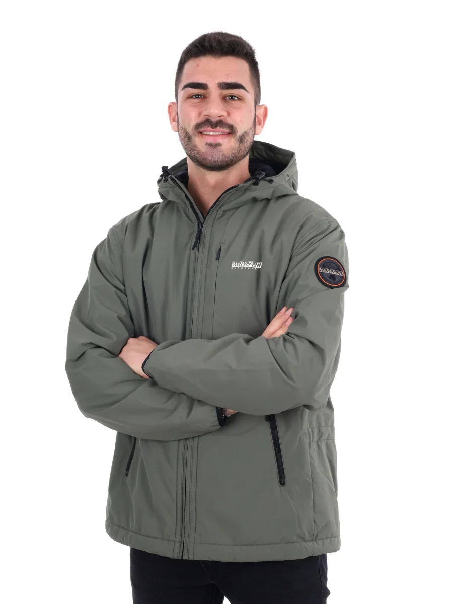 GIACCA CON CAPPUCCIO A-TUNDRA NAPAPIJRI DA UOMO VERDE - immagine 2
