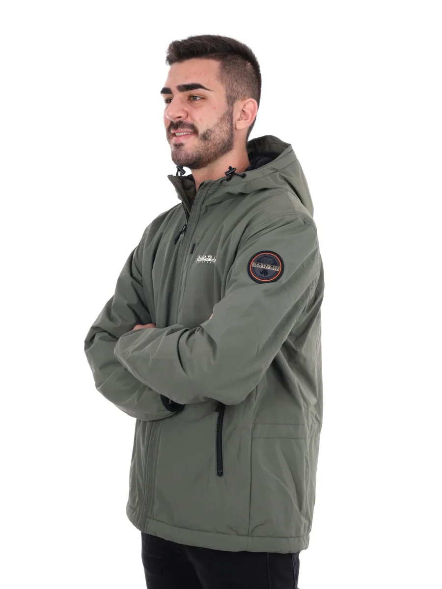GIACCA CON CAPPUCCIO A-TUNDRA NAPAPIJRI DA UOMO VERDE - immagine 3