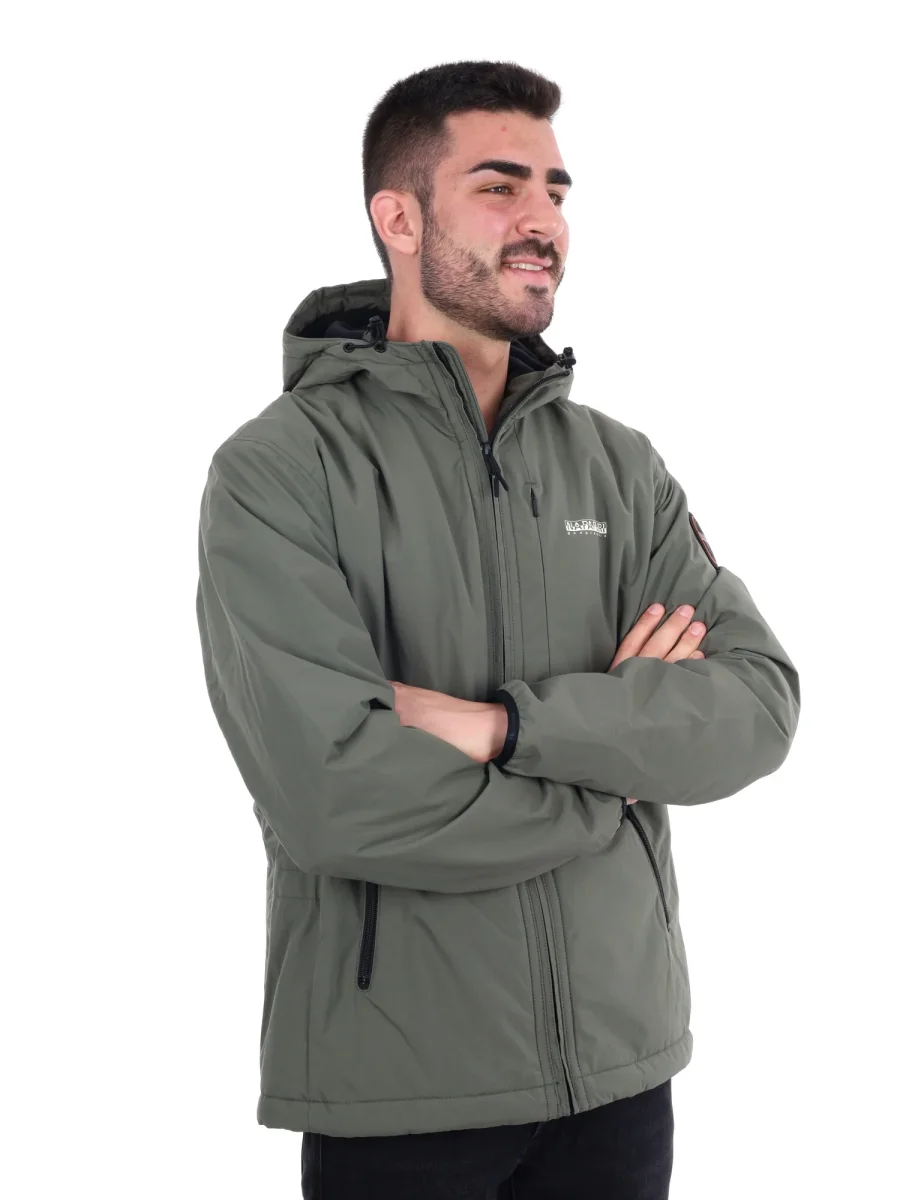 GIACCA CON CAPPUCCIO A-TUNDRA NAPAPIJRI DA UOMO VERDE - immagine 9