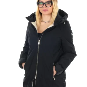 GIACCONE LUNGHEZZA MEDIA YES ZEE DA DONNA NERO