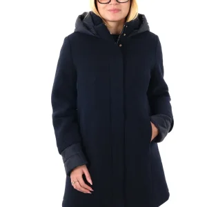 CAPPOTTO CON CAPPUCCIO FICCO YES ZEE DA DONNA BLU