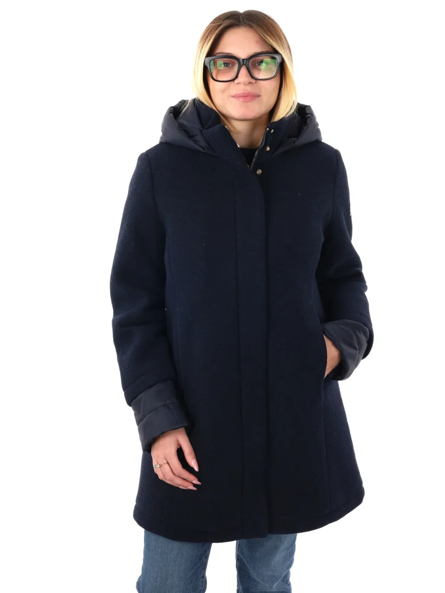 CAPPOTTO CON CAPPUCCIO FICCO YES ZEE DA DONNA BLU - immagine 2
