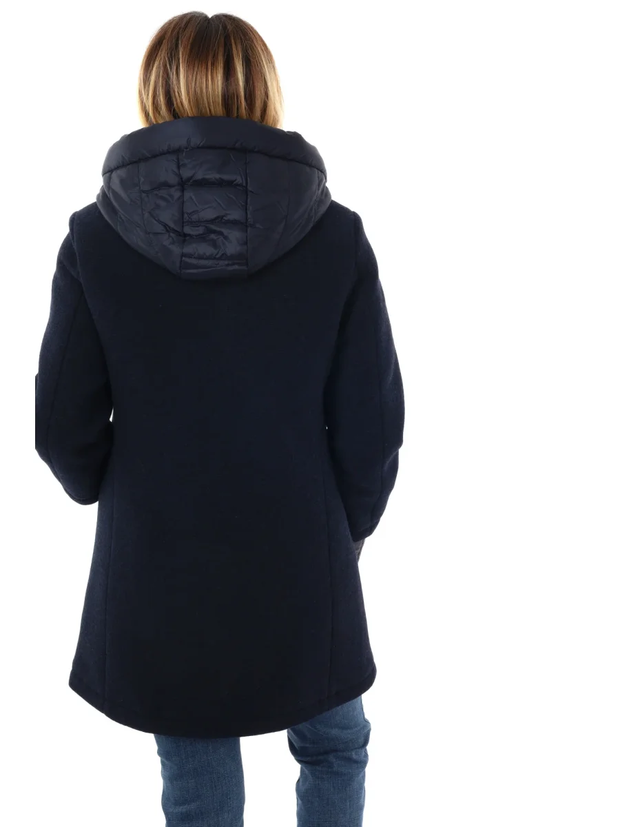 CAPPOTTO CON CAPPUCCIO FICCO YES ZEE DA DONNA BLU - immagine 6
