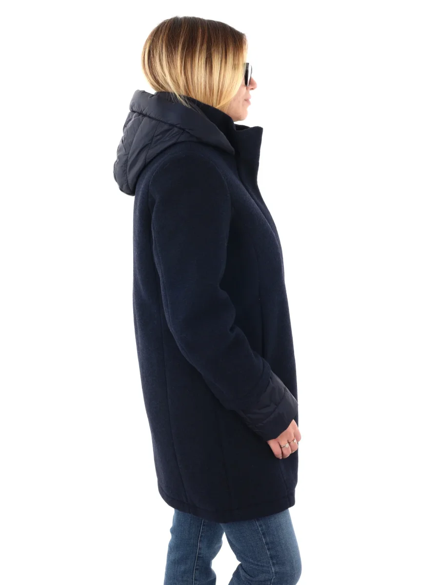 CAPPOTTO CON CAPPUCCIO FICCO YES ZEE DA DONNA BLU - immagine 8