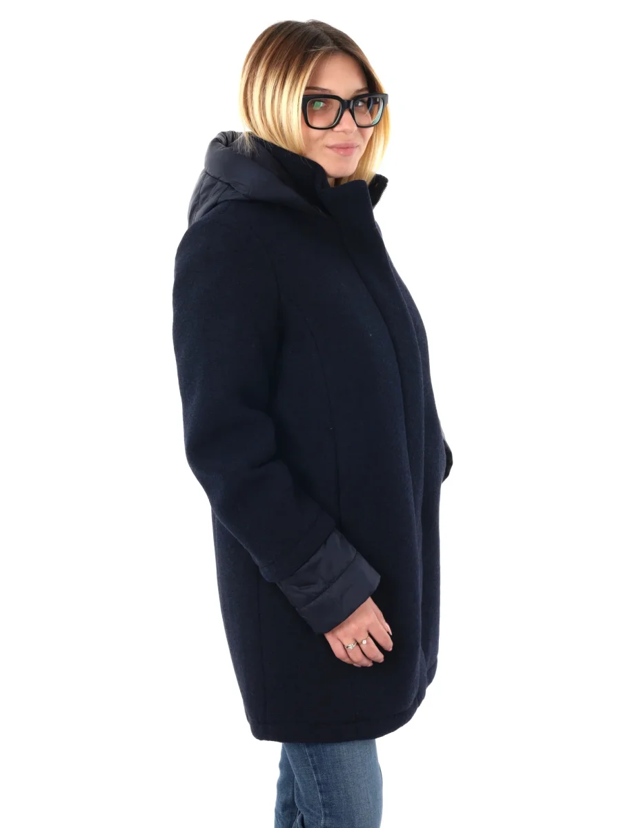 CAPPOTTO CON CAPPUCCIO FICCO YES ZEE DA DONNA BLU - immagine 9