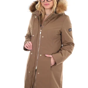 GIACCONE IDROREPELLENTE CON CAPPUCCIO YES ZEE DA DONNA CAMMELLO