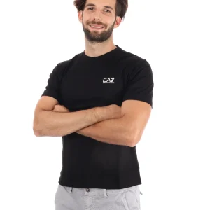 T-SHIRT CORE IDENTITY EA7 EMPORIO ARMANI UOMO NERO