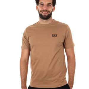 T-SHIRT CORE IDENTITY EA7 EMPORIO ARMANI UOMO NOCCIOLA