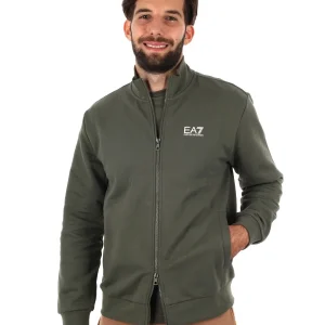 FELPA TRAIN CORE EA7 EMPORIO ARMANI 7 DA UOMO VERDE MILITARE