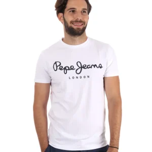 T-SHIRT SLIM FIT CON LOGO PEPE JEANS DA UOMO BIANCO