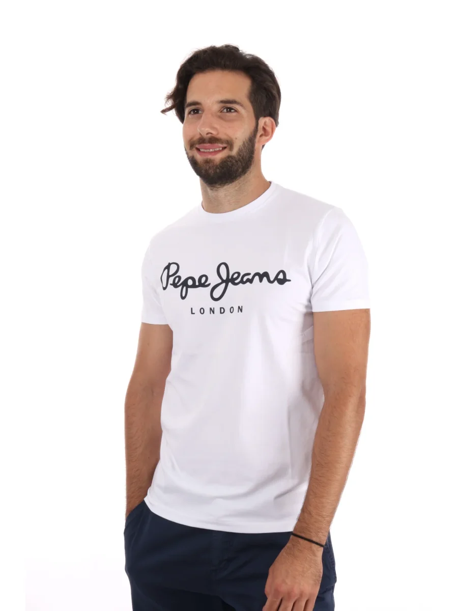 T-SHIRT SLIM FIT CON LOGO PEPE JEANS DA UOMO BIANCO - immagine 3