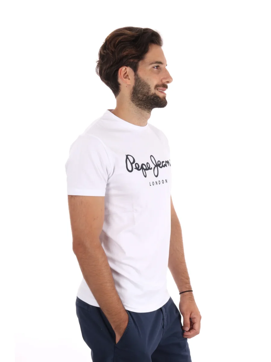 T-SHIRT SLIM FIT CON LOGO PEPE JEANS DA UOMO BIANCO - immagine 9