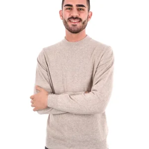 MAGLIA REFLEX GIROCOLLO FB DA UOMO BEIGE