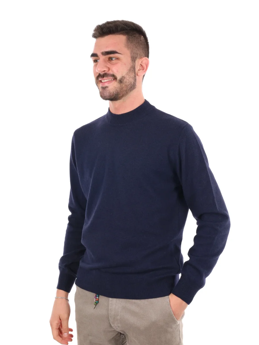 MAGLIA REFLEX GIROCOLLO FB DA UOMO BLU - immagine 3