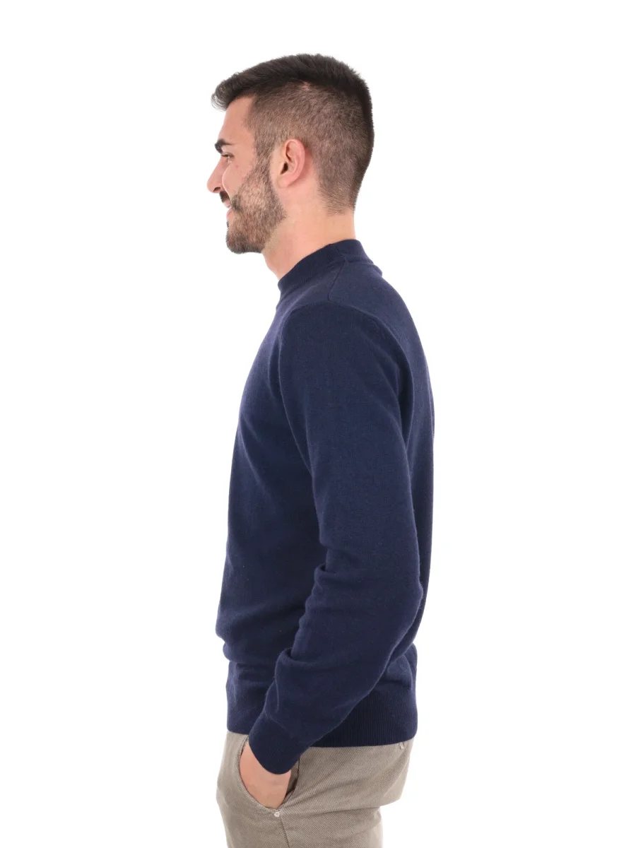 MAGLIA REFLEX GIROCOLLO FB DA UOMO BLU - immagine 4