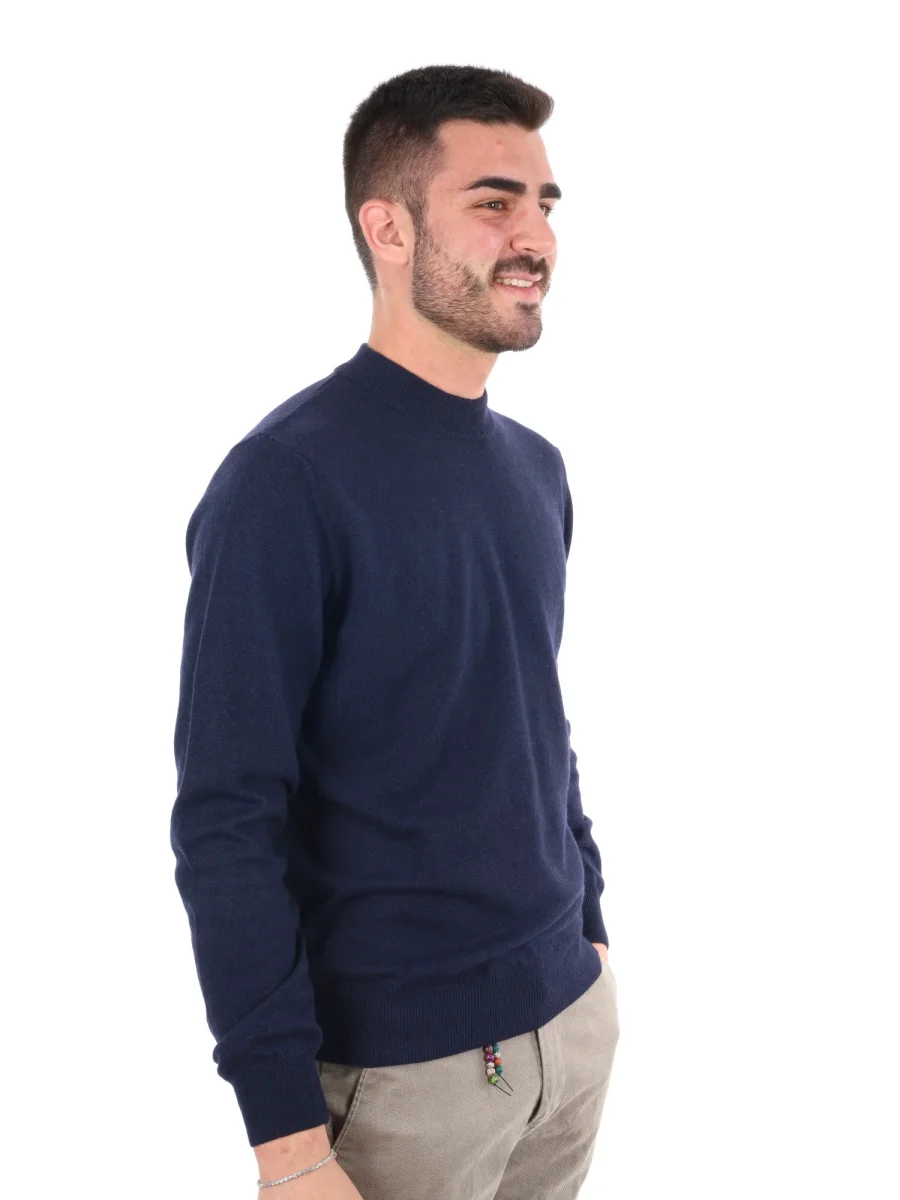 MAGLIA REFLEX GIROCOLLO FB DA UOMO BLU - immagine 9