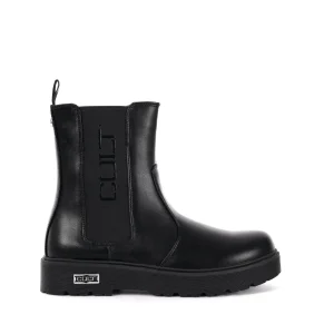 STIVALETTO CON LOGO CULT JUNIOR NERO