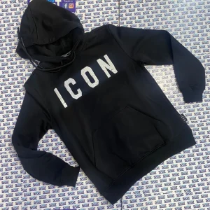 FELPA CON CAPPUCCIO LOGO STAMPA ICON