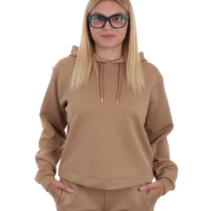 FELPA PEONY CON STAMPA 3D GUESS DA DONNA SABBIA